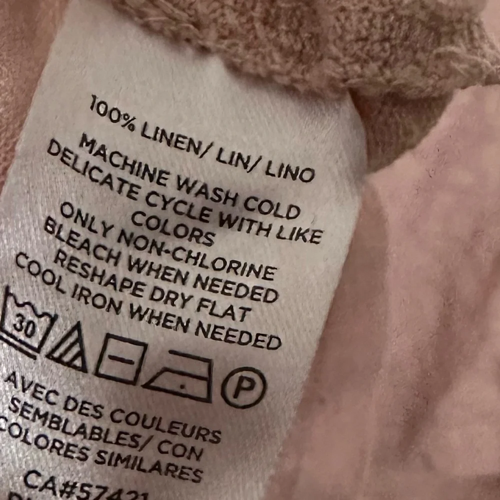 Lou & Grey 100% Linen High Neck Tank Top Size Large Breathable Lightweight - Picture 6 of 7